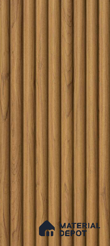 Brown Wooden Louver PN 00901 8 ft x 5 inch Charcoal Panel - 11 mm | Suitable for Feature Wall, TV Unit & Living Room | Width is Subjected to 5% Variation