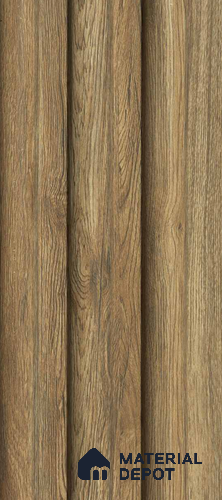 Brown Wooden Louver PN 00905 8 ft x 4.3 inch Charcoal Panel - 15 mm | Suitable for Feature Wall, TV Unit & Living Room | Width is Subjected to 5% Variation