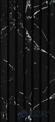 Black Wooden Louver PN 00908 8 ft x 4.4 inch Charcoal Panel - 8 mm | Suitable for Feature Wall, TV Unit & Living Room | Width is Subjected to 5% Variation