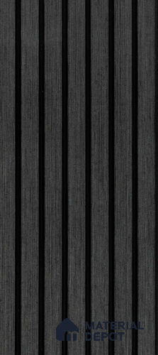Grey Wooden Louver PN 00909 8 ft x 4.4 inch Charcoal Panel - 8 mm | Suitable for Feature Wall, TV Unit & Living Room | Width is Subjected to 5% Variation
