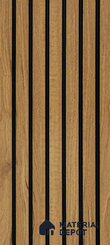 Brown Wood Look PN 00910 (507 B 06) Charcoal Louvers/Panels - 8 ft x 4.4 inch - 8 mm | Suitable for Feature Wall, TV Unit & Living Room | Width is Subjected to 5% Variation | Image 01