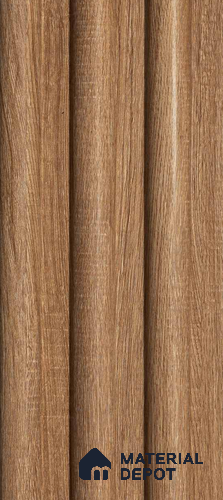 Brown Wooden Louver PN 00912 8 ft x 4.3 inch Charcoal Panel - 15 mm | Suitable for Feature Wall, TV Unit & Living Room | Width is Subjected to 5% Variation