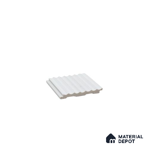 White Plain Colour Louver PN 00627 8 ft x 4 inch Charcoal Panel - 11 mm | Suitable for Feature Wall, TV Unit & Living Room | Width is Subjected to 5% Variation