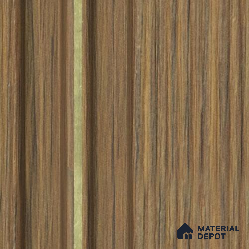 Multi Colour Wooden Louver PN 00671 9.5 ft x 4.8 inch Charcoal Panel - 11 mm | Suitable for Feature Wall, TV Unit & Living Room | Width is Subjected to 5% Variation