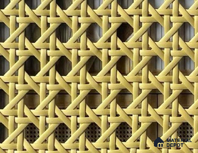 Yellow Cane Look LM 21277 Texture Finish Decorative Laminate Roll 25 ft x 2 ft - 1 mm | Suitable for TV Unit, Wardrobe, Kitchen Cabinets