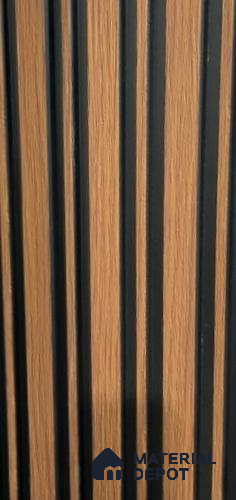 Wooden Louver PN 05820 8 ft x 4.9 inch Charcoal Panel - 11 mm | Suitable for Feature Wall, TV Unit & Living Room | Width is Subjected to 5% Variation