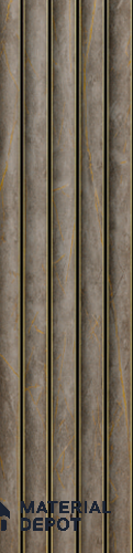 Brown Marble Louver PN 04182 8 ft x 6.2 inch Charcoal Panel - 6 mm | Suitable for Feature Wall, TV Unit & Living Room | Width is Subjected to 5% Variation