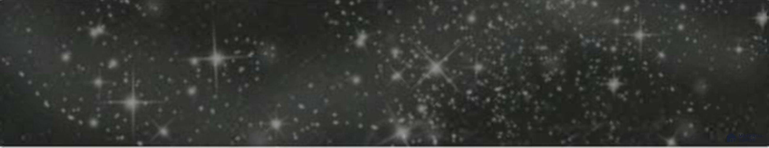 6002 Black Star Sparkle Sparkle Series 23x1.3 mm Solid Gloss PVC Edgeband - 1 Metre