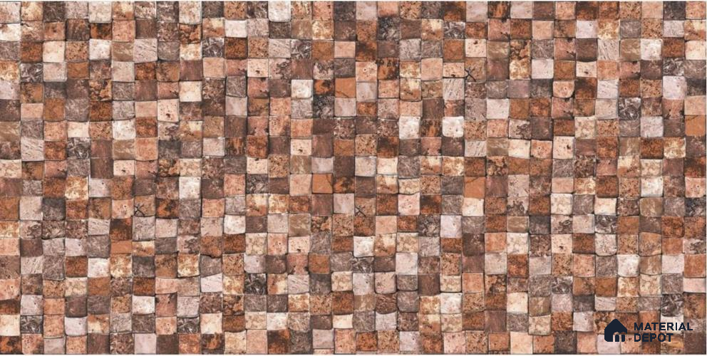 TL 01665 Brown 2 ft x 1 ft Matte Finish Ceramic Elevation Wall Tile - 9 mm