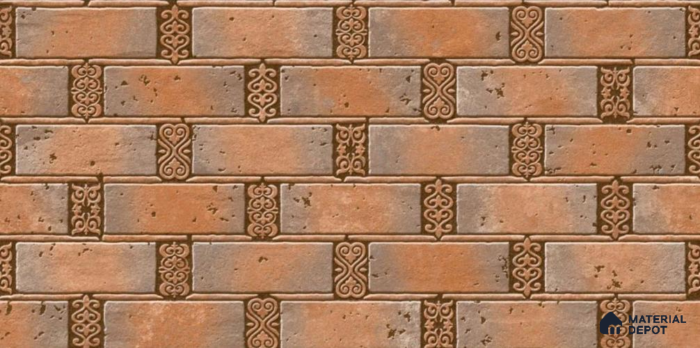 Brick Wall Tile TL 01667 Chocolate Brown 2 ft x 1 ft Matte Finish Ceramic Elevation Tile - 9 mm