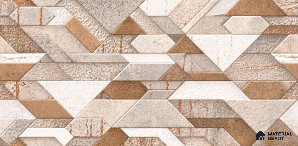 TL 01672 Butter Cream 2 ft x 1 ft Matte Finish Ceramic Elevation Wall Tile - 9 mm