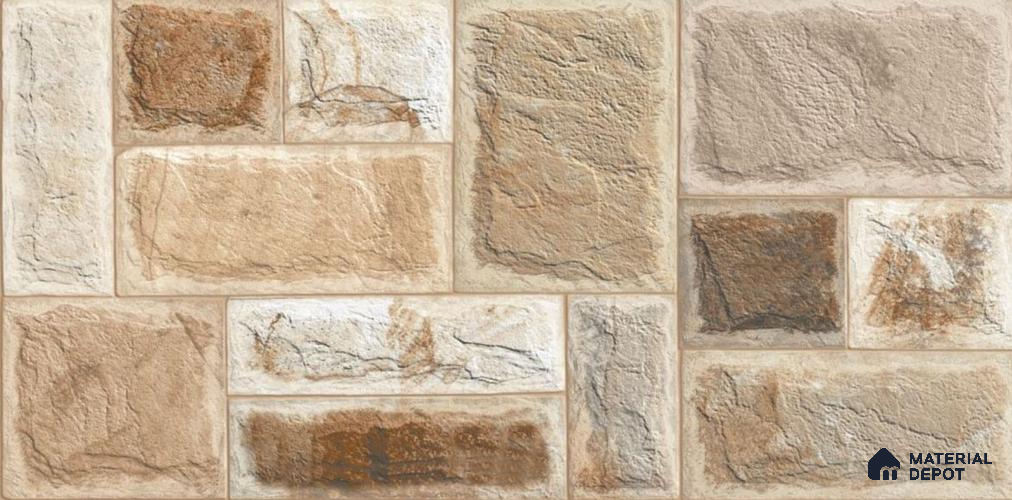 TL 01690 Latte Beige 2 ft x 1 ft Matte Finish Ceramic Elevation Wall Tile - 9 mm