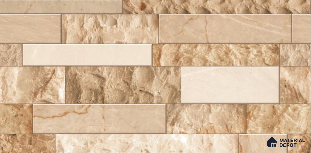TL 01692 Sandy Beige 2 ft x 1 ft Matte Finish Ceramic Elevation Wall Tile - 9 mm