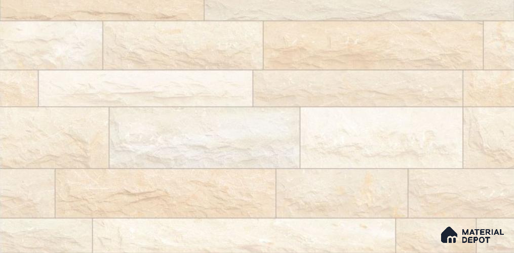 TL 01693 Dessert Cream 2 ft x 1 ft Matte Finish Ceramic Elevation Wall Tile - 9 mm