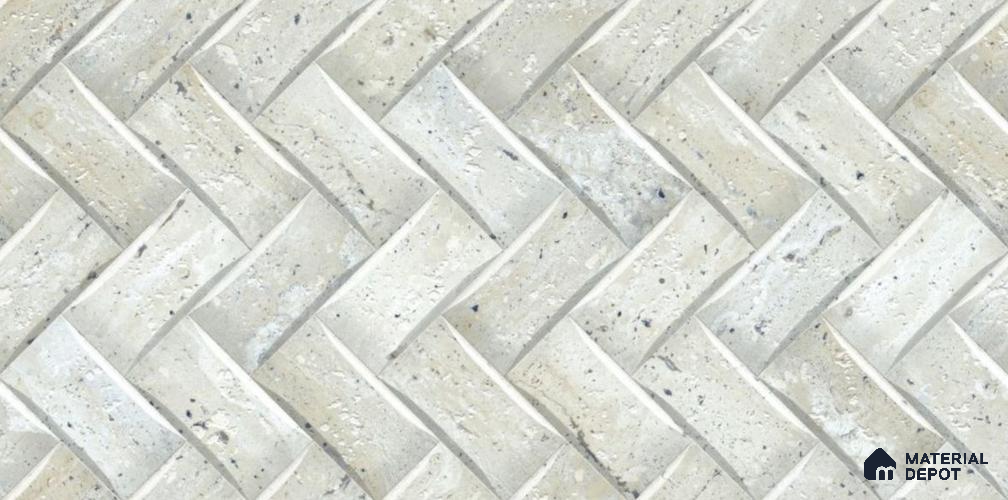 TL 01701 White 2 ft x 1 ft Matte Finish Ceramic Elevation Wall Tile - 9 mm