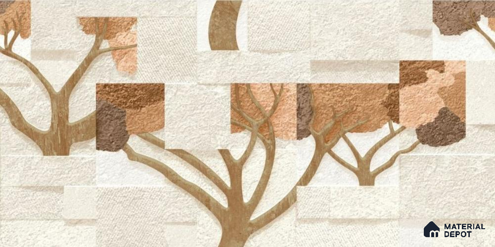 TL 01702 Vanilla Beige 2 ft x 1 ft Matte Finish Ceramic Elevation Wall Tile - 9 mm