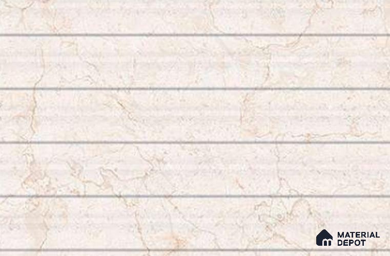 TL 01615 A Light Butterscotch Cream 18 x 12 inch Glossy Finish Ceramic Wall Tile - 6 mm