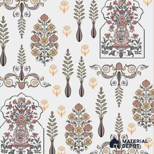 8018 | 10 Meter x 21 Inches Indian Look Wallpaper - 57.41 Sq. Ft.