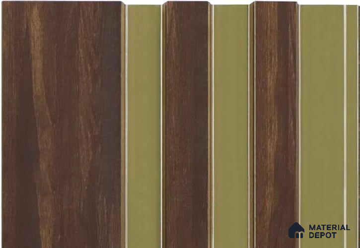 Brown Wooden Louver MRL 101 9.5 ft x 4.7 inch Charcoal Panel - 20 mm | Suitable for Feature Wall, TV Unit & Living Room | Width is Subjected to 5% Variation