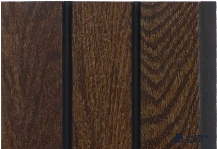 Wenge Wooden Louver MRL 115 9.5 ft x 4.8 inch Charcoal Panel - 12 mm | Suitable for Feature Wall, TV Unit & Living Room | Width is Subjected to 5% Variation