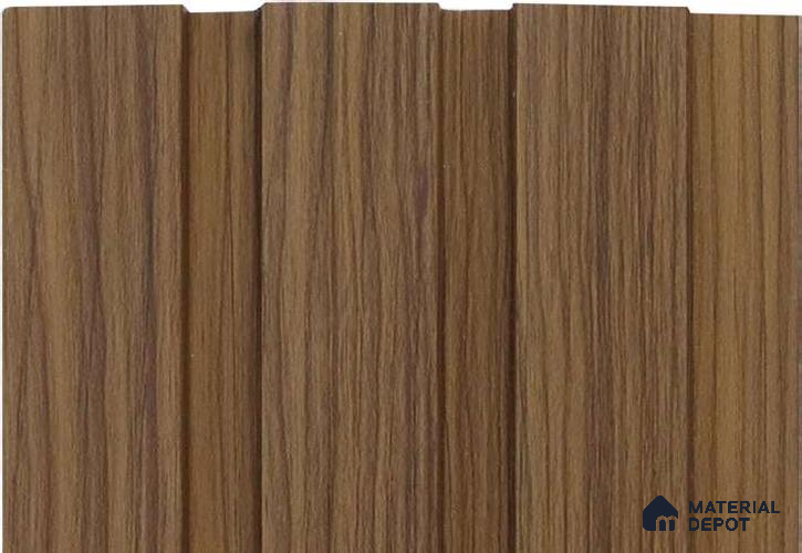 Brown Wooden Louver MRL 123 9.5 ft x 4.4 inch Charcoal Panel - 12 mm | Suitable for Feature Wall, TV Unit & Living Room | Width is Subjected to 5% Variation