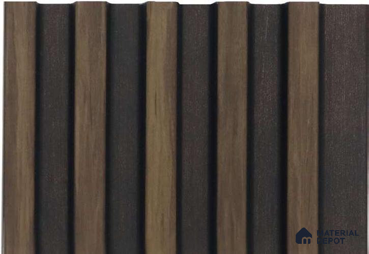 Wenge Wooden Louver MRL 131 9.5 ft x 4.8 inch Charcoal Panel - 12 mm | Suitable for Feature Wall, TV Unit & Living Room | Width is Subjected to 5% Variation