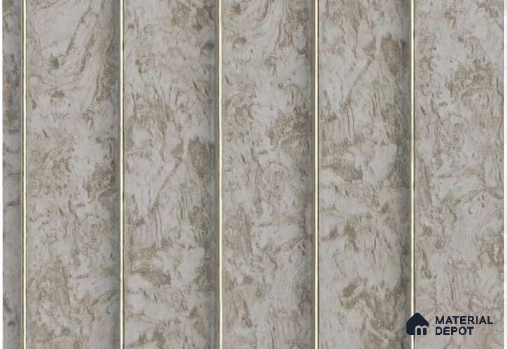 Grey Marble Louver MRL 141 9.5 ft x 4.6 inch Charcoal Panel - 11 mm | Suitable for Feature Wall, TV Unit & Living Room | Width is Subjected to 5% Variation