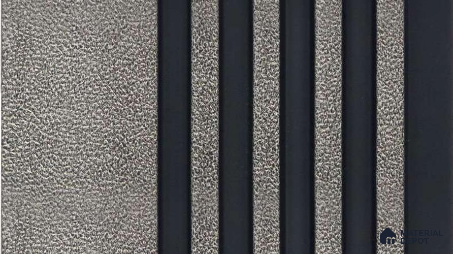 Grey Leather Louver MRL 202 9.5 ft x 5.3 inch Charcoal Panel - 10 mm | Suitable for Feature Wall, TV Unit & Living Room | Width is Subjected to 5% Variation