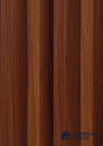 Brown Wooden Louver PN 05712 9.6 ft x 6.6 inch WPC Panel - 20 mm | Suitable for Feature Wall, TV Unit & Living Room | Width is Subjected to 5% Variation