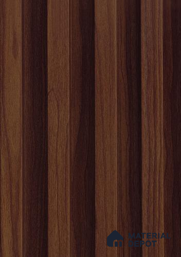 Brown Wooden Louver PN 05823 9.6 ft x 6.6 inch WPC Panel - 20 mm | Suitable for Feature Wall, TV Unit & Living Room | Width is Subjected to 5% Variation