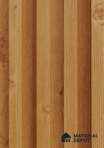 Brown Wooden Louver PN 06122 9.6 ft x 6.6 inch WPC Panel - 20 mm | Suitable for Feature Wall, TV Unit & Living Room | Width is Subjected to 5% Variation