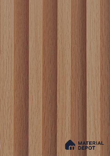 Brown Wooden Louver PN 06129 9.6 ft x 6.6 inch WPC Panel - 20 mm | Suitable for Feature Wall, TV Unit & Living Room | Width is Subjected to 5% Variation