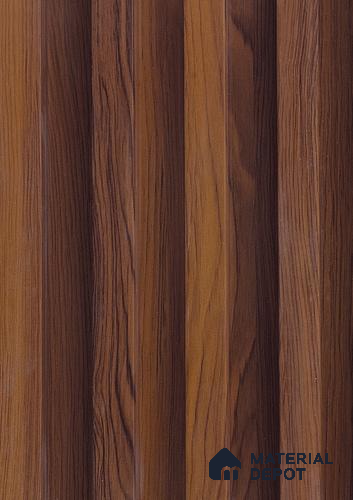 Brown Wooden Louver PN 06131 9.6 ft x 6.6 inch WPC Panel - 20 mm | Suitable for Feature Wall, TV Unit & Living Room | Width is Subjected to 5% Variation