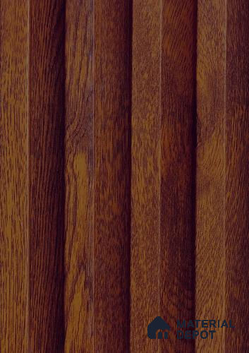 Brown Wooden Louver PN 06133 9.6 ft x 6.6 inch WPC Panel - 20 mm | Suitable for Feature Wall, TV Unit & Living Room | Width is Subjected to 5% Variation