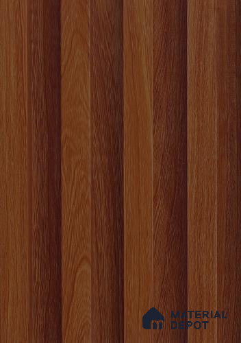 Brown Wooden Louver PN 06135 9.6 ft x 6.6 inch WPC Panel - 20 mm | Suitable for Feature Wall, TV Unit & Living Room | Width is Subjected to 5% Variation