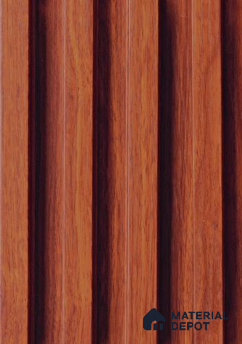 Brown Wooden Louver PN 06137 9.6 ft x 6.6 inch WPC Panel - 20 mm | Suitable for Feature Wall, TV Unit & Living Room | Width is Subjected to 5% Variation