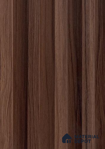Brown Wooden Louver PN 06141 9.6 ft x 6.6 inch WPC Panel - 20 mm | Suitable for Feature Wall, TV Unit & Living Room | Width is Subjected to 5% Variation