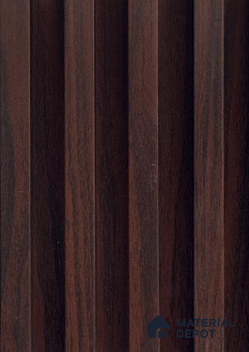 Brown Wooden Louver PN 06142 9.6 ft x 6.6 inch WPC Panel - 20 mm | Suitable for Feature Wall, TV Unit & Living Room | Width is Subjected to 5% Variation