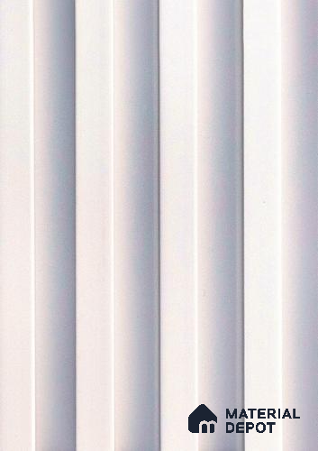 White Plain Colour Louver PN 06147 9.6 ft x 6.6 inch WPC Panel - 20 mm | Suitable for Feature Wall, TV Unit & Living Room | Width is Subjected to 5% Variation