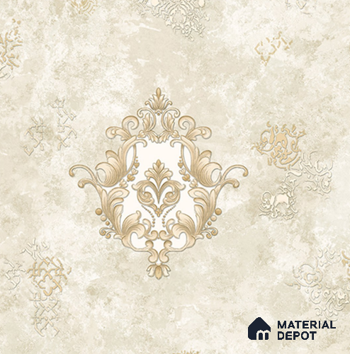38-555-38 | 10 Meter x 21 Inches Damask Look Wallpaper - 57.41 Sq. Ft.