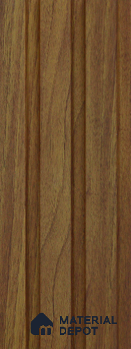 Brown Wooden Louver PN 00207 9.6 ft x 4.9 inch Panel - 12 mm | Suitable for Feature Wall, TV Unit & Living Room | Width is Subjected to 5% Variation