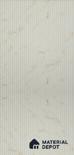 White Marble Louver UR 7406 (UR 7406) 9.5 ft x 12 inch Charcoal Panel - 9 mm | Suitable for Feature Wall, TV Unit & Living Room | Width is Subjected to 5% Variation