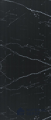 Black Marble Louver UR 7407  (UR 7407) 9.5 ft x 12 inch Charcoal Panel - 9 mm | Suitable for Feature Wall, TV Unit & Living Room | Width is Subjected to 5% Variation