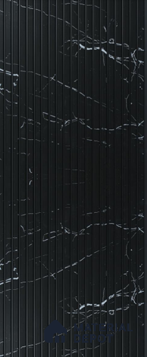 Black Marble Louver UR 8407  (UR 8407) 9.5 ft x 12 inch Charcoal Panel - 9 mm | Suitable for Feature Wall, TV Unit & Living Room | Width is Subjected to 5% Variation