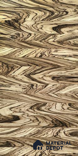 Smoked Zebrano 8 ft x 4 ft Smoked Veneer - 3.7 mm