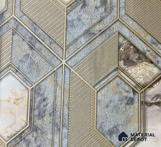 P17 AP-1017 | 10 Meter x 21 Inches Geometric Look Wallpaper - 57.37 Sq. Ft. | Minimum 15% wastage during installation