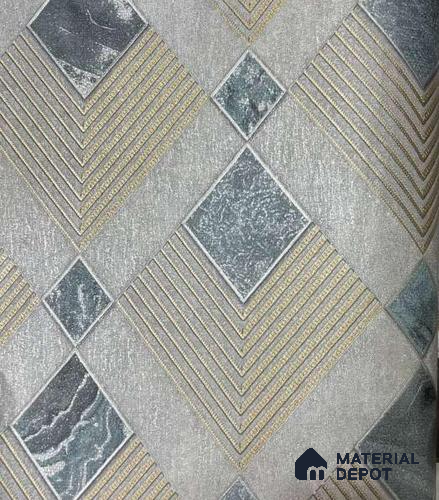 P18 AP-1018 | 10 Meter x 21 Inches Geometric Look Wallpaper - 57.37 Sq. Ft. | Minimum 15% wastage during installation