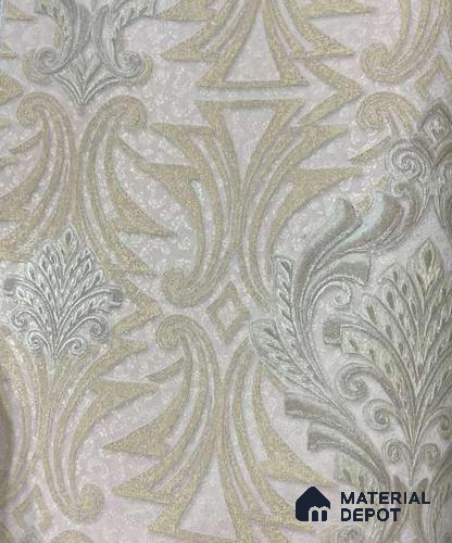 P28 AP-1028 | 10 Meter x 21 Inches Damask Look Wallpaper - 57.37 Sq. Ft. | Minimum 15% wastage during installation