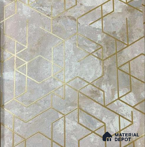 P4 AP-1004 | 10 Meter x 21 Inches Geometric Look Wallpaper - 57.37 Sq. Ft. | Minimum 15% wastage during installation