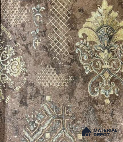 P42 AP-1042 | 10 Meter x 21 Inches Damask Look Wallpaper - 57.37 Sq. Ft. | Minimum 15% wastage during installation